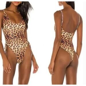 Joues De Sable Swim Revolve Women's Sally Leopard One Piece Swimsuit Size Small